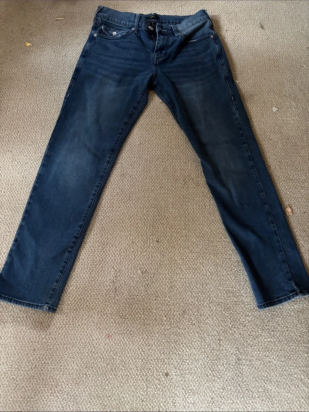 Men's Dark Blue Straight-Leg Jeans